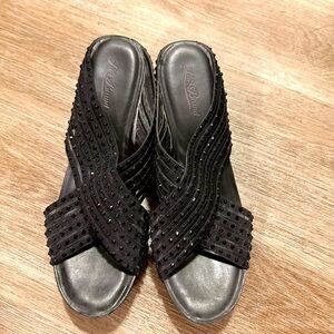 Lucky Brand black wedges